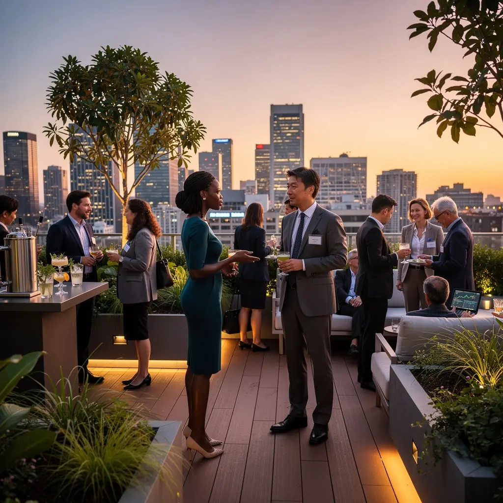 Professional business solutions hero illustration